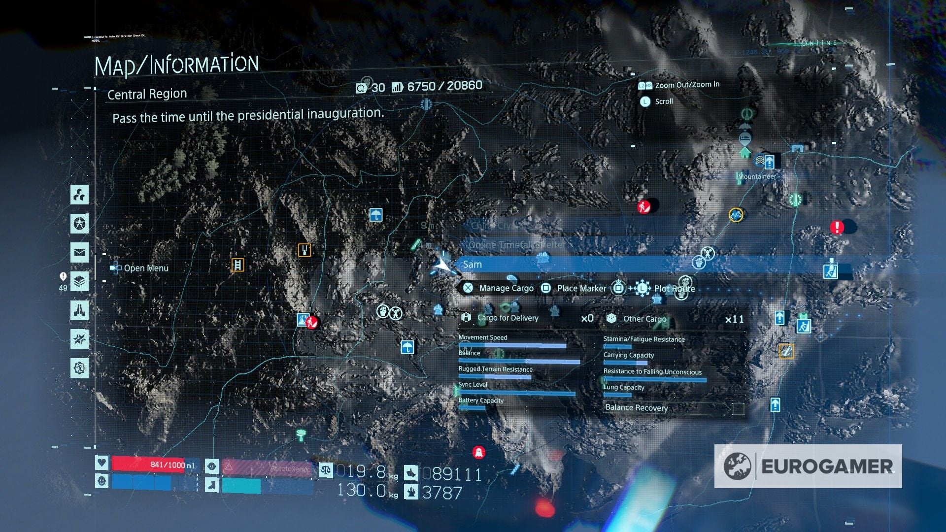 Death Stranding Memory Chip locations What 'glowing' objects mean and